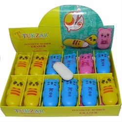Ластик резинка Tukzar TZ-6223 в футляре 24 шт/уп - фото 118430