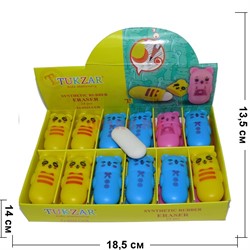 Ластик резинка Tukzar TZ-6223 в футляре 24 шт/уп - фото 118432
