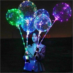 Светящийся шар Бобо светодиодный LED на палочке 3 м - фото 119033