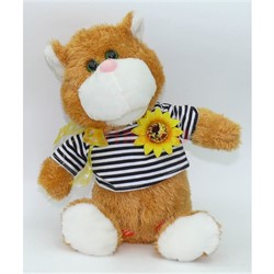 Игрушка музыкальная Медведь с подсолнухом на 6 песен - фото 119551
