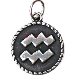 Амулет знак зодиака «Водолей» двухсторонний - фото 119851