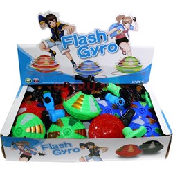 Игрушка юла светящаяся Flash Gyro 12 шт с музыкой - фото 120396