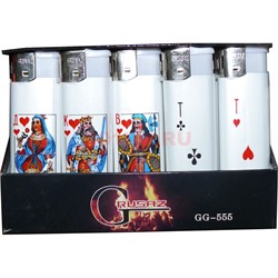 Зажигалка газовая Grusaz «карточная масть» 50 шт/бл - фото 122785