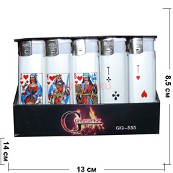 Зажигалка газовая Grusaz «карточная масть» 50 шт/бл - фото 122786