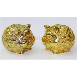 2 свинки под золото полистоун копилка (NS-529) символ 2019 года - фото 123635