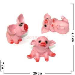 Свинки веселые розовые из керамики - фото 124726