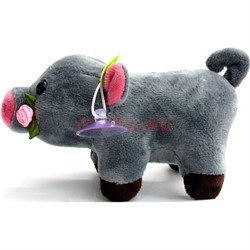Свинка мягкая игрушка (Pig-28) с присоской 12 шт/уп - фото 125722