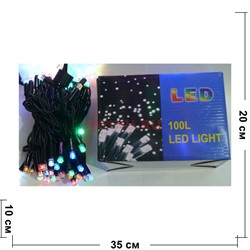 Гирлянда 100 LED ламп 10 м разноцветные - фото 125833