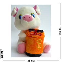 Свинка копилка с присоской (Pig-22) музыкальная 12 шт/уп - фото 125878