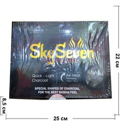Sky Seven быстроразжигающийся уголь 100 кубиков 40 мм - фото 126147