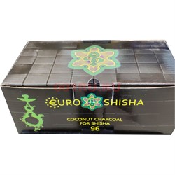 Уголь для кальяна Euroshisha 1 кг 96 шт кокосовый - фото 126636