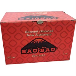 Кокосовый уголь для кальяна Bau Bau 72 кубика 25x25 мм 1 кг - фото 129149
