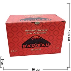 Кокосовый уголь для кальяна Bau Bau 72 кубика 25x25 мм 1 кг - фото 129150