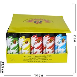 Зажигалка Ognivo Lighter «цветная» пьезо турбо 50 шт/уп - фото 131984