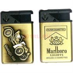 Зажигалка газовая 2 вида турбо «Vintage Car & Marlboro» - фото 132046