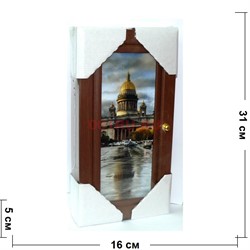 Ключница деревянная 31x16 см (рисунки в ассортименте) - фото 132544