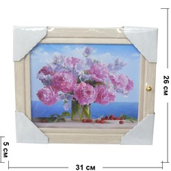 Ключница деревянная 26x31 см (рисунки в ассортименте) - фото 132567
