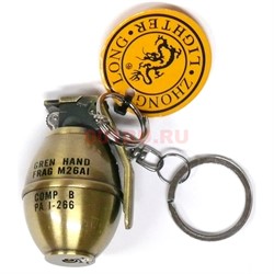Зажигалка брелок «граната M26A1» металлическая кремневая - фото 132719