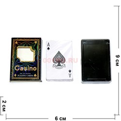 Карты для покера Casino «черные» 100% пластик 54 карты - фото 133373