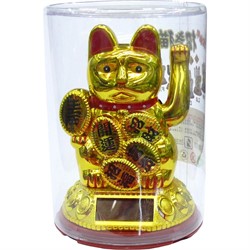 Кот Манэки-Нэко 12 см (B61-15) на солнечных батареях - фото 134433