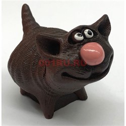 Кошка (22) коричневая из полистоуна 5,0 см - фото 135586