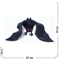 Игрушка резиновая 12 см «Летучая мышь» 48 шт/уп - фото 135723