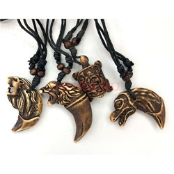 Подвеска (J-133) с клыками под кость 12 шт/упаковка - фото 136074
