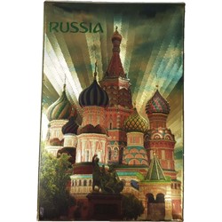 Карты Russia золото из металлизированного пластика «Собор Василия Блаженного» 54 карты/колода - фото 136703
