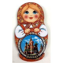 Магнит деревянный (MS-07) «Матрёшка» - фото 137063