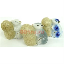 Фарфоровая статуэтка крыса с арахисом (KL-1505) символ 2020 года - фото 138391