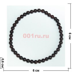 Браслет из граната круглый 6 мм - фото 138506
