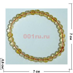 Браслет из горного хрусталя круглый 6 мм - фото 138550