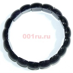 Браслет из синего авантюрина прямоугольный округлый - фото 138621