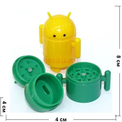 Пластмассовый гриндер «Android»  диаметром 40 мм - фото 139134
