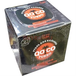 Уголь для кальяна QOCO Turbo 25 мм 27 кубиков - фото 141603
