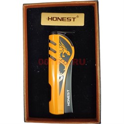 Зажигалка газовая Honest турбо с драконом - фото 142495
