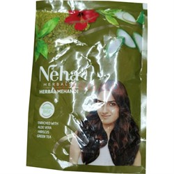 Хна Neha 55 гр натуральная с зеленым чаем и др. добавками - фото 143936