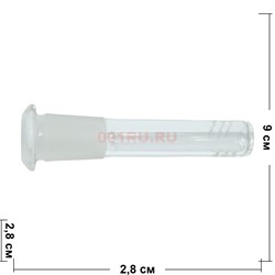 Стеклянная трубка 9 см для бонга - фото 144680