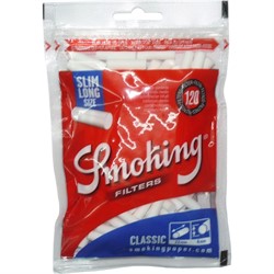 Фильтры для самокруток Smoking 100 шт Slim Long Size 6 мм - фото 144925