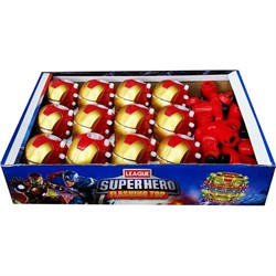 Игрушка Волчок Супер Герои 12 шт со звуком и светом - фото 145224