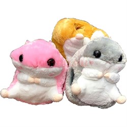 Хомяк игрушка 3-в-1 с карманом для рук и пледом - фото 145345