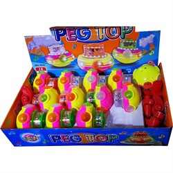 Игрушка светящаяся с музыкой Peg Top 12 шт/уп с музыкой - фото 145360