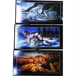 Нарды деревянные 50 см рисунки в ассортименте - фото 145438