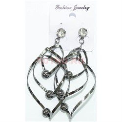 Серьги с бусиной Fashion Jewerly 12 шт/уп - фото 145633