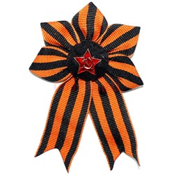 Значок со звездой и георгиевской лентой - фото 146913