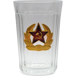 Стакан граненый 250 мл «звезда кокарда» - фото 146984