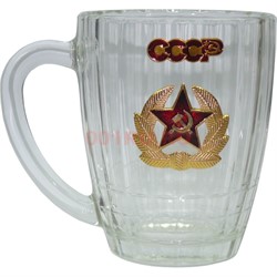 Бокал пивной 0,5 л «СССР кокарда» формы в ассортименте - фото 147020