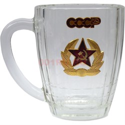 Бокал пивной 0,5 л «СССР кокарда» формы в ассортименте - фото 147022