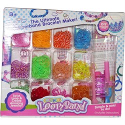Набор резиночек Colorful Loom Band 12 видов - фото 147122