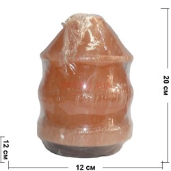Лампа солевая "абажур" большая 20 см с зарядкой USB - фото 148485